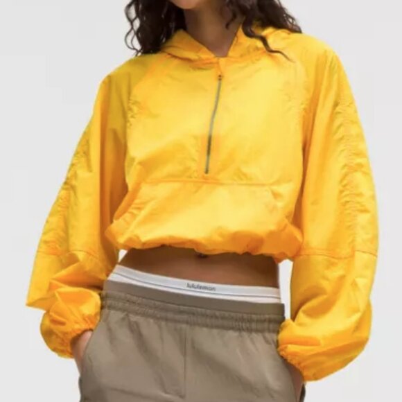 NWT Lululemon Scuba Cropped Anorak | Maize Yellow | Size 2 (European 28) - Picture 2 of 10